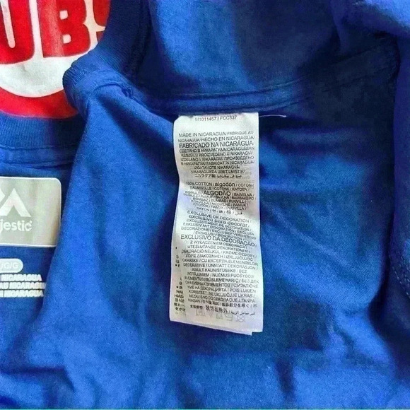 Majestic Chicago Cubs MLB T-Shirt Graphic Tee Crew Neck Short Sleeve Size M NWT - Picture 5 of 5